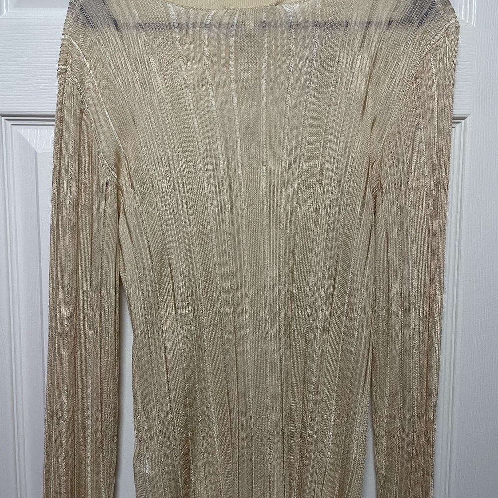 Frame Denim Beige Ribbed Top - Picture 2 of 4